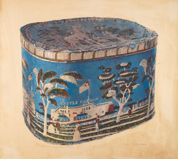 Bandbox with Cover, c. 1939. Creator: Gilbert Sackerman.