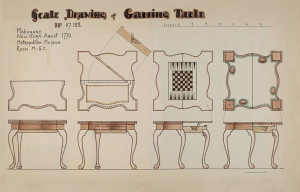 Gaming Table, c. 1940. Creator: M. Rosenshield-von-Paulin.