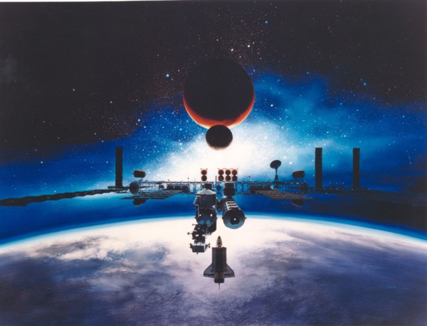 Artist's Conception of Space Station Freedom, 1991. Creator: Alan Chinchar.