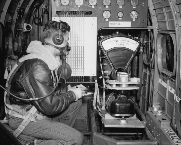 Instrumentation in B-29, 1944. Creator: NASA.