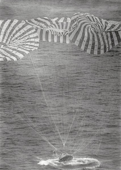 Apollo 9 Splashdown, 1969. Creator: NASA.