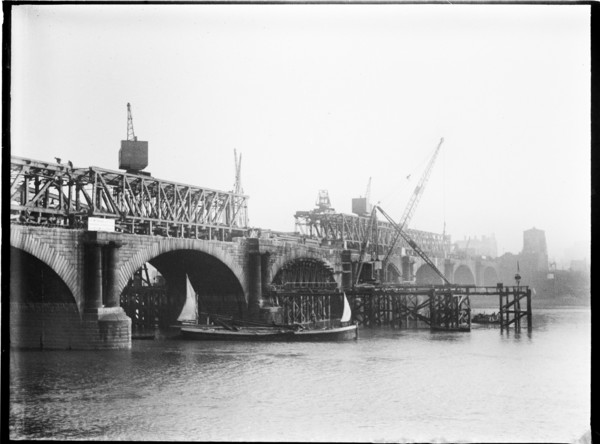 Demolition of Waterloo Bridge, City of Westminster, Greater London Authority, 1936. Creator: Charles William  Prickett.