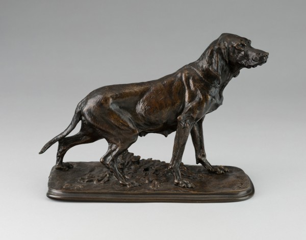 Figure of a Retriever, c. 1840/60. Creator: Pierre-Jules Mene.