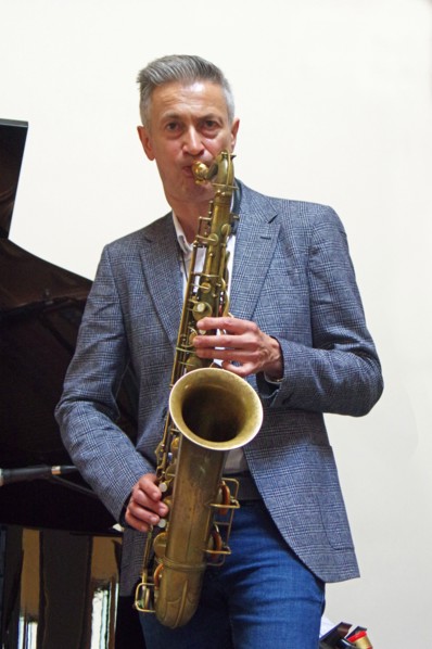 Dave O’Higgins, Darius Brubeck Quartet, NJA Fundraiser, Loughton Methodist Church, Essex, Sep 2021. Creator: Brian O'Connor.