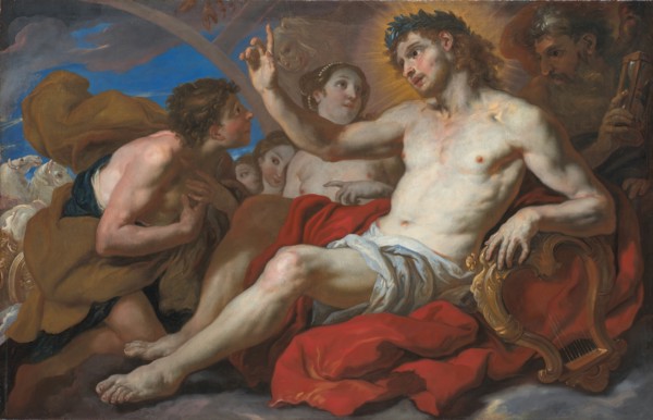 Apollo Granting Phaeton Permission to Drive the Chariot of the Sun, 1690/95. Creator: Johann Michael Rottmayr.