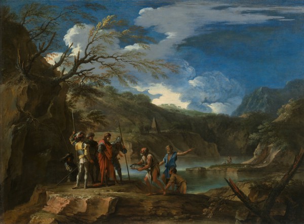Polycrates and the Fisherman, c. 1664. Creator: Salvator Rosa.