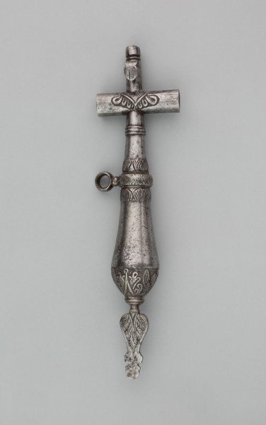 Priming Flask with Spanner and Screwdriver, Central Europe, 17th century. Creator: Unknown.