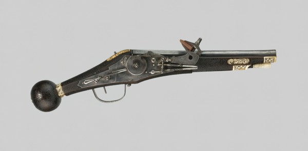 Wheellock Puffer (Pistol) for the Mounted Bodyguard of the Elector of Saxony, Dresden, 1591. Creator: Abraham Dressler.