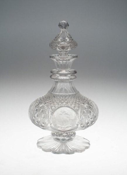 Decanter with Stopper, Lunéville, c. 1886. Creator: Baccarat Glasshouse.