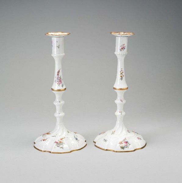 Pair of Candlesticks, England, Last quarter 18th century. Creator: Unknown.