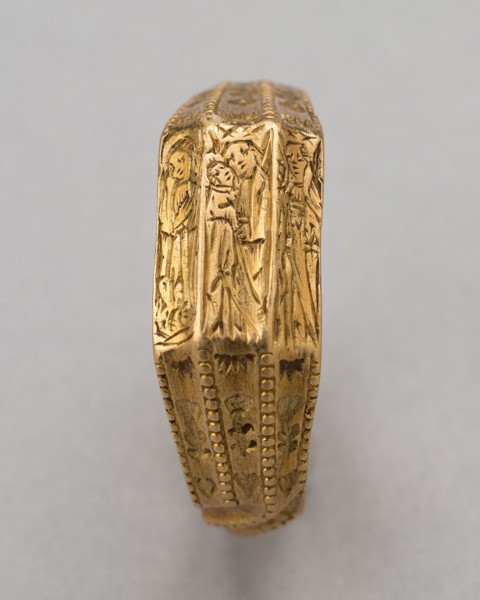 Ring with the Virgin and Child and Saints Margaret and Catherine, England, c. 1425-c. 1480. Creator: Unknown.