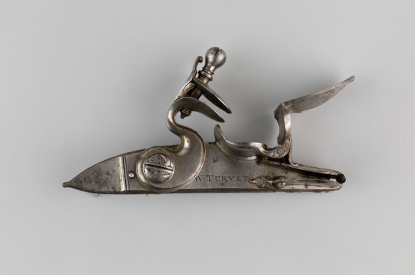 Flintlock of a Gun, Europe, 1740. Creator: William Turvey.