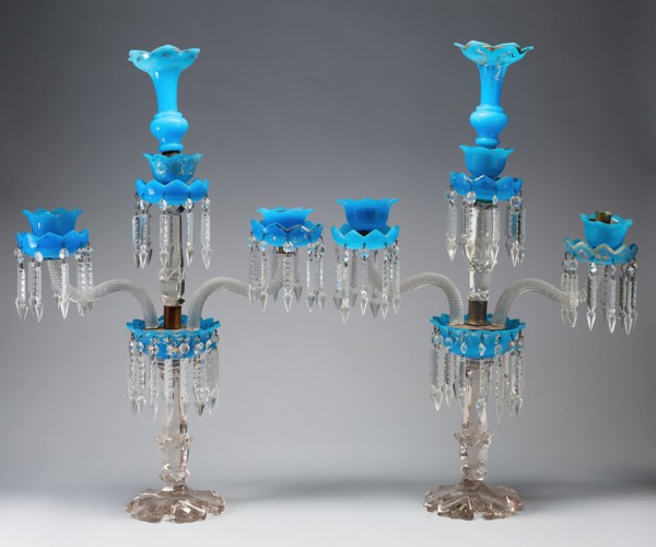 Two Candelabra, France, c. 1835. Creator: Unknown.