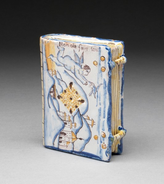 Perfume Flask in form of a Book, France, c. 1750/1800. Creator: Unknown.