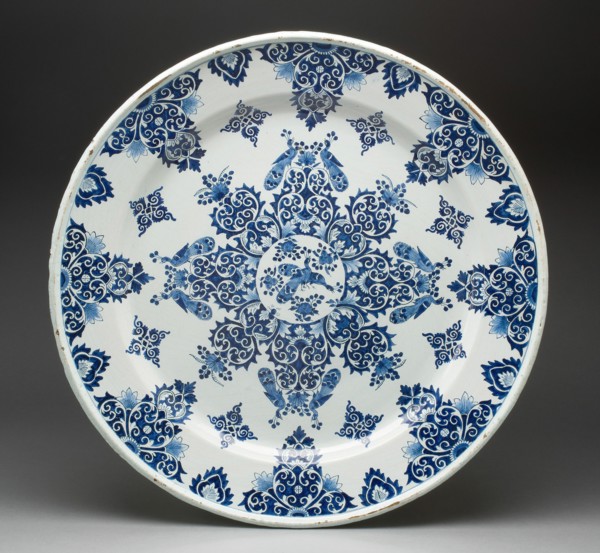 Platter, Rouen, c. 1700/20. Creator: Unknown.