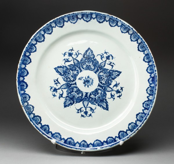 Platter, Rouen, c. 1700/20. Creator: Unknown.
