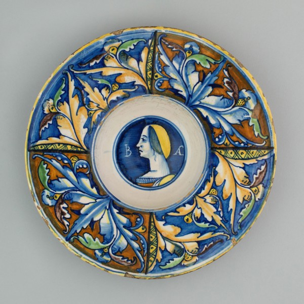 Plate with Female Bust, Castel Durante, c. 1525. Creator: Unknown.
