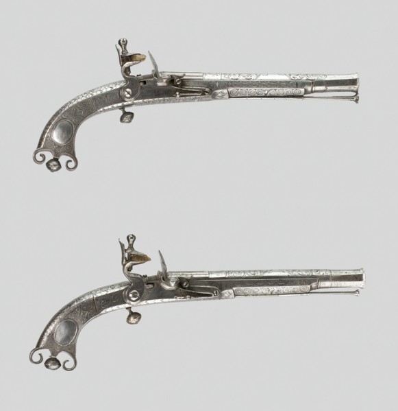 Pair of Flintlock Pistols, Scotland, 1750/75. Creator: Unknown.