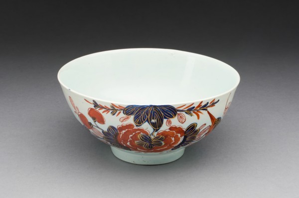 Bowl, London, 1760/64. Creator: Vauxhall Porcelain Factory.