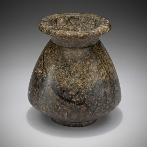 Ointment Vessel with Lid, Egypt, New Kingdom, Dynasty 18 (about 1570-1293 BCE). Creator: Unknown.