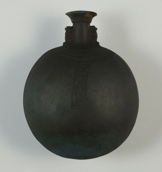 New Year's Vessel (Pilgrim Bottle), Egypt, Late Period, Dynasty 26 (664-525 BCE). Creator: Unknown.