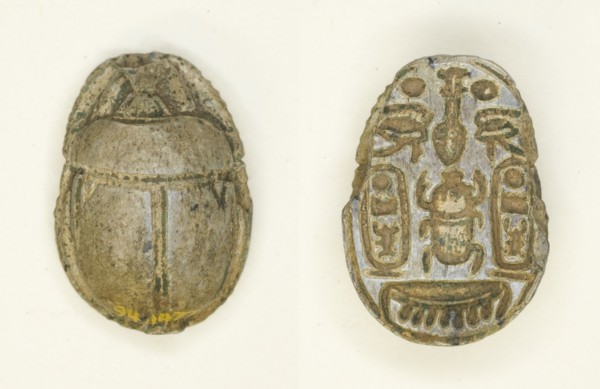 Scarab: Menkheperra (Thutmose III), Egypt, New Kingdom, Dynasty 18, Reign of Thutmose III... Creator: Unknown.