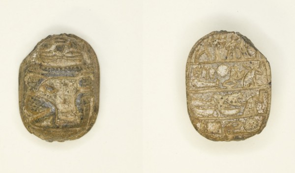 Scarab: Inscription, Egypt, Middle Kingdom (about 2055-1650 BCE). Creator: Unknown.