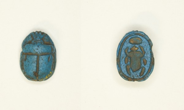 Scarab: Scarab Beetle with Sun Disc, Egypt, Second Intermediate Period, Dynasty 15 (abt 1650... Creator: Unknown.