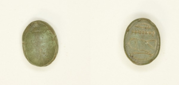 Scarab: Hieroglyphs (?), Egypt, Middle Kingdom-Second Intermediate Period (?), Dynasties 12-15... Creator: Unknown.