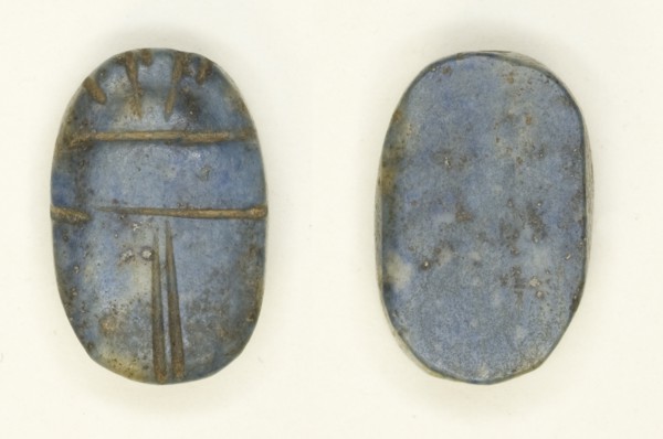 Scarab: Uninscribed, Egypt, Middle Kingdom (?), Dynasties 11-12 (about 2055-1773 BCE). Creator: Unknown.
