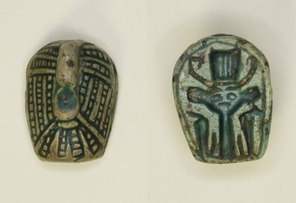 Scaraboid: Duck with Head Resting on Back, Egypt, New Kingdom, Dynasty 18 (about 1550-1295 BCE). Creator: Unknown.