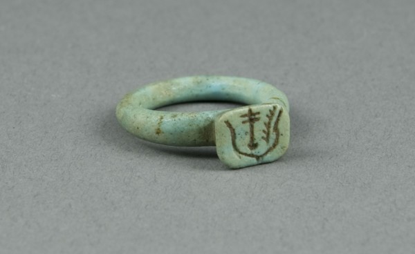 Ring: Bezel inscribed "Happy New Year", Egypt, Late Period, Dynasty 26 (664-525 BCE). Creator: Unknown.