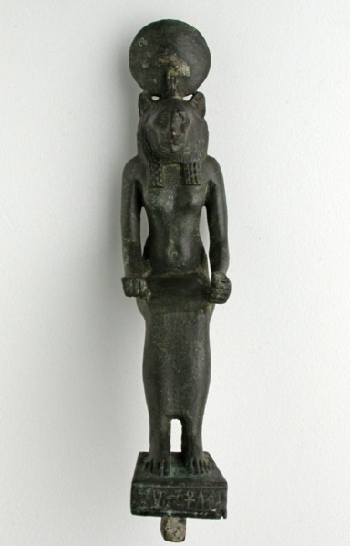 Statuette of Wadjet or Sekhmet, Egypt, Late Period, Dynasty 26 (664-525 BCE). Creator: Unknown.