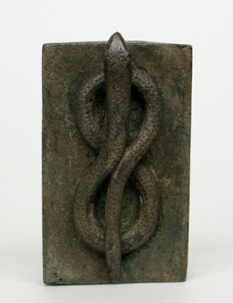 Coffin with Coiled Snake (Atum) on the Top, Egypt, Late Period-Ptolemaic Period (664-30 BCE). Creator: Unknown.