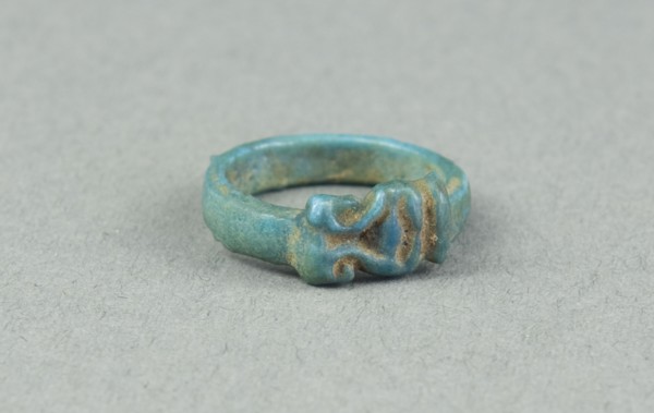Ring: Head of Hathor, Egypt, New Kingdom, Dynasty 18 (about 1390 BCE). Creator: Unknown.