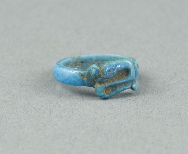 Ring: Figure of Serpent Uto (?), Egypt, New Kingdom, Dynasty 18 (about 1390 BCE). Creator: Unknown.