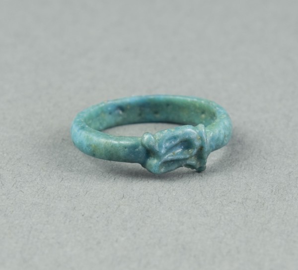 Ring: Figure of Serpent Uto (?), Egypt, New Kingdom, Dynasty 18 (about 1390 BCE). Creator: Unknown.