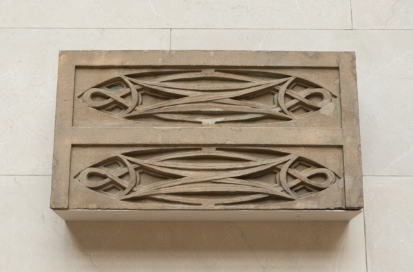 Garrick Theatre: Block of stringcourse from first floor loggia, 1891/92 (demolished 1961). Creator: Adler & Sullivan.
