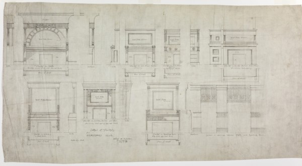 Standard Club, Chicago, Illinois, Mantel Details, 1888. Creator: Adler & Sullivan.
