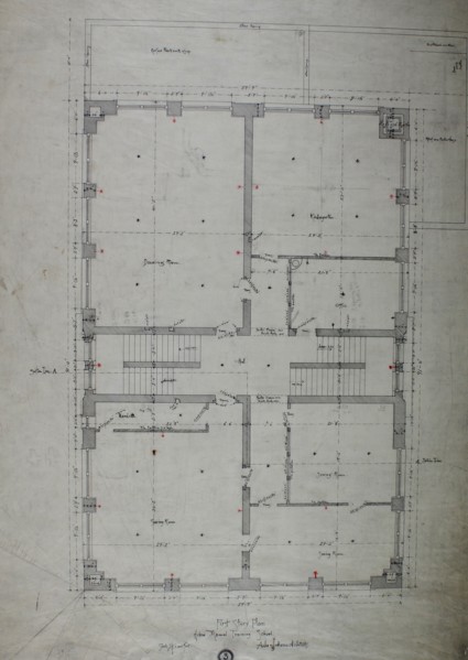 Hebrew Manual Training School, Chicago, Illinois, First Story Plan, 1889/90. Creator: Adler & Sullivan.