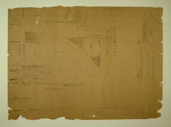 Auditorium Building, Chicago, Illinois, Plaster Details with Electric Lights, c. 1887. Creator: Adler & Sullivan.