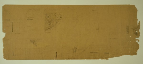 Auditorium Building, Chicago, Illinois, Plaster Details for Vestibule Arch, c. 1887. Creator: Adler & Sullivan.