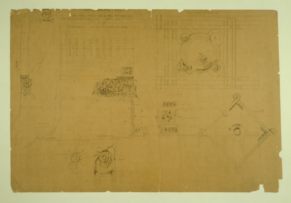 Auditorium Building, Chicago, Illinois, Plaster Details for Balcony, c. 1887. Creator: Adler & Sullivan.