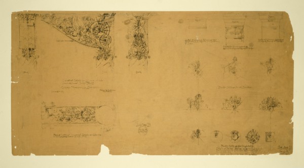 Auditorium Building, Chicago, Illinois, Plaster Details for Gallery, c. 1887. Creator: Adler & Sullivan.