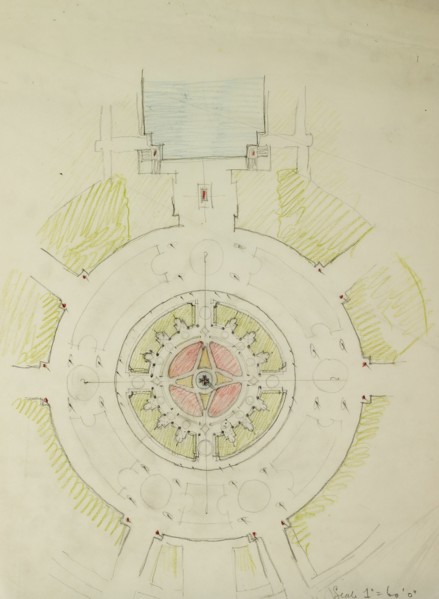 Potomac Round Point, Washington D.C., Plan Sketch, 1909. Creator: Daniel Burnham.