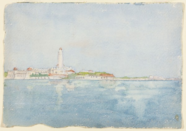 Sketch Taken at Algiers, North Africa, Travel Sketch, 1896. Creator: Daniel Burnham.