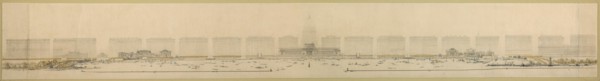Plate 125 from The Plan of Chicago, 1909: Chicago. Elevation of Grant Park and Harbor; the Eastern.. Creator: Daniel Burnham.