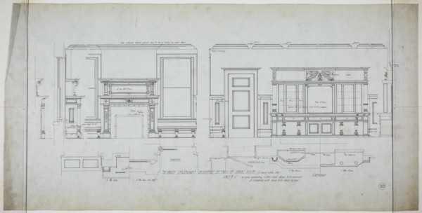 David Lewinsohn House, Chicago, Illinois, Dining Room Elevations and Details, 1898. Creator: Frederick Louis Foltz.