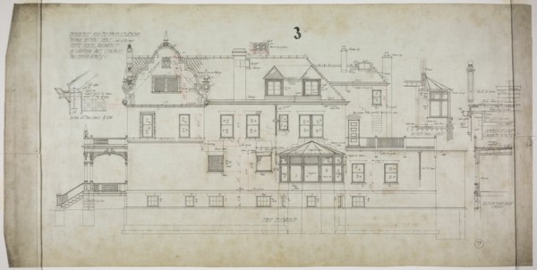 David Lewinsohn House, Chicago, Illinois, East Elevation, 1898. Creator: Frederick Louis Foltz.