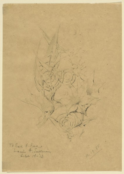 Plant Form Study, 1885. Creator: Louis Sullivan.